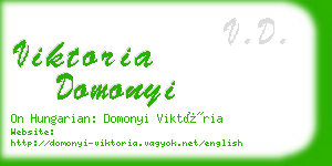 viktoria domonyi business card